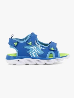 Børn Leaf Filipstad  Blinkende Sandaler, Blue/Lime