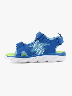 Børn Leaf Filipstad  Blinkende Sandaler, Blue/Lime