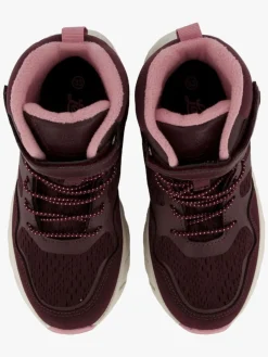 Børn Leaf Karlstad WP  Fleece-forede Sneakers, Burgundy