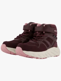 Børn Leaf Karlstad WP  Fleece-forede Sneakers, Burgundy