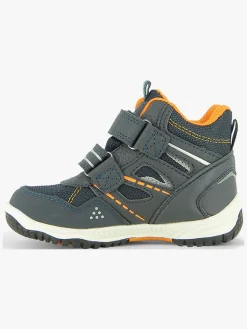 Børn Leaf Sneakers-Kasuri WP Mid Sneakers, Navy/Orange