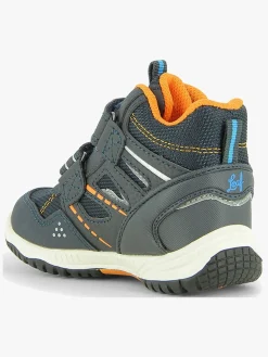Børn Leaf Sneakers-Kasuri WP Mid Sneakers, Navy/Orange