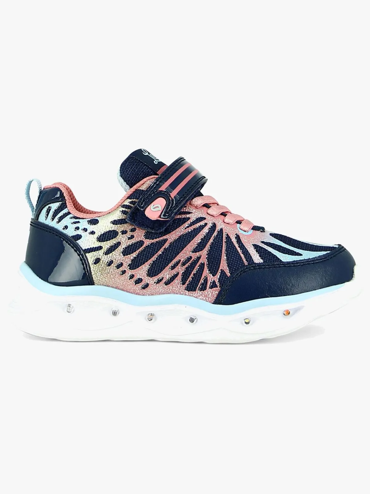 Sneakers|Leaf Malmen Blinkende Sneakers, Navy/Pink Lyserød/Blå