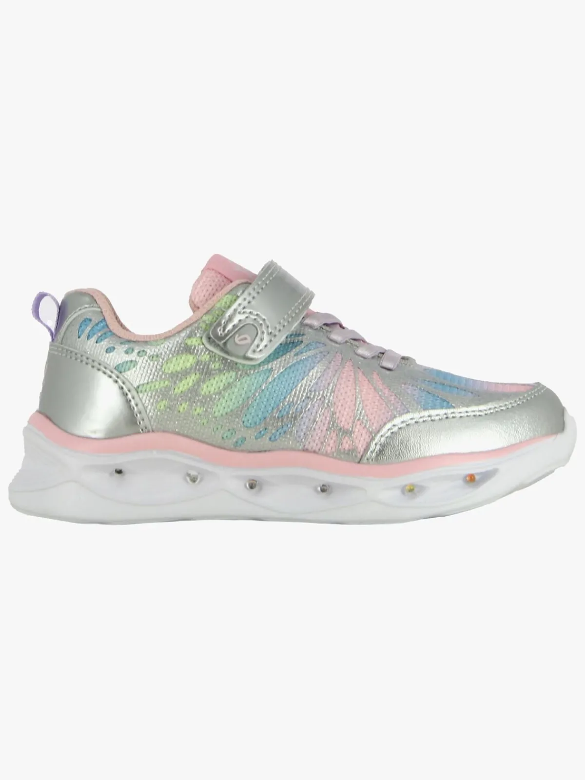Børn Leaf Sneakers-Malmen Blinkende Sneakers, Silver