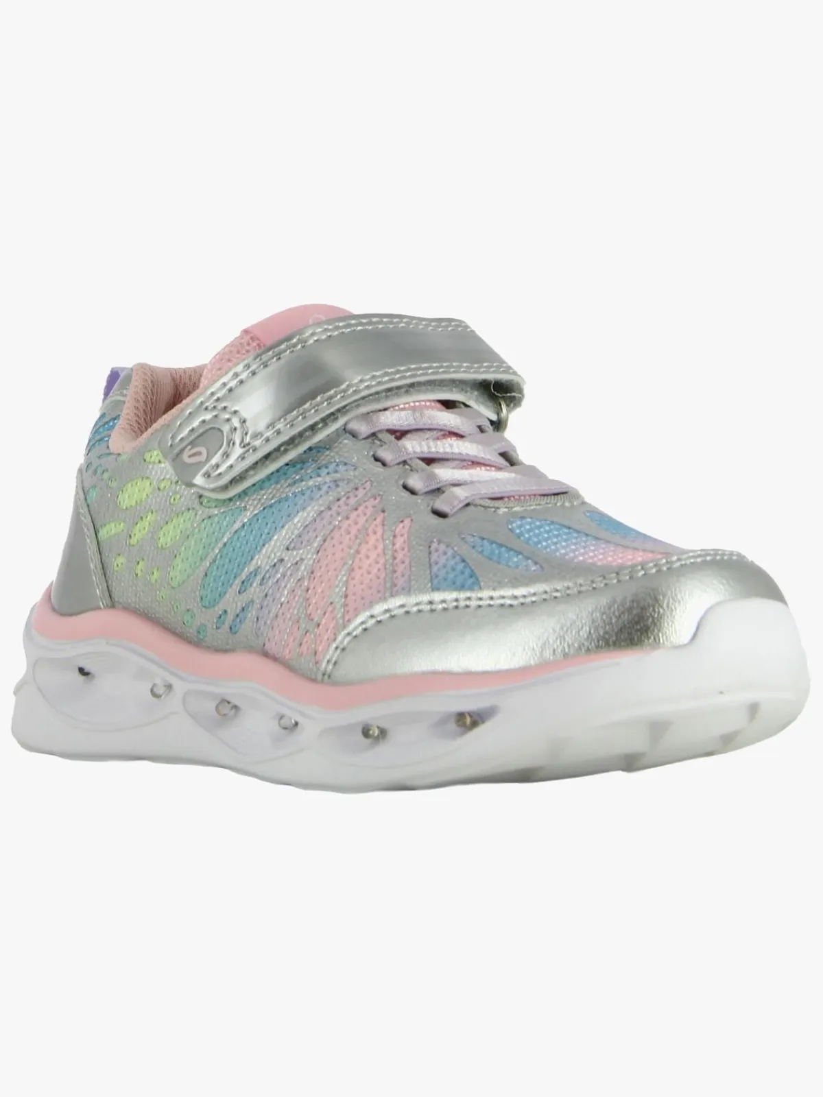 Børn Leaf Sneakers-Malmen Blinkende Sneakers, Silver