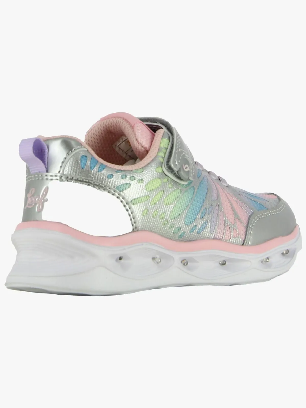 Børn Leaf Sneakers-Malmen Blinkende Sneakers, Silver