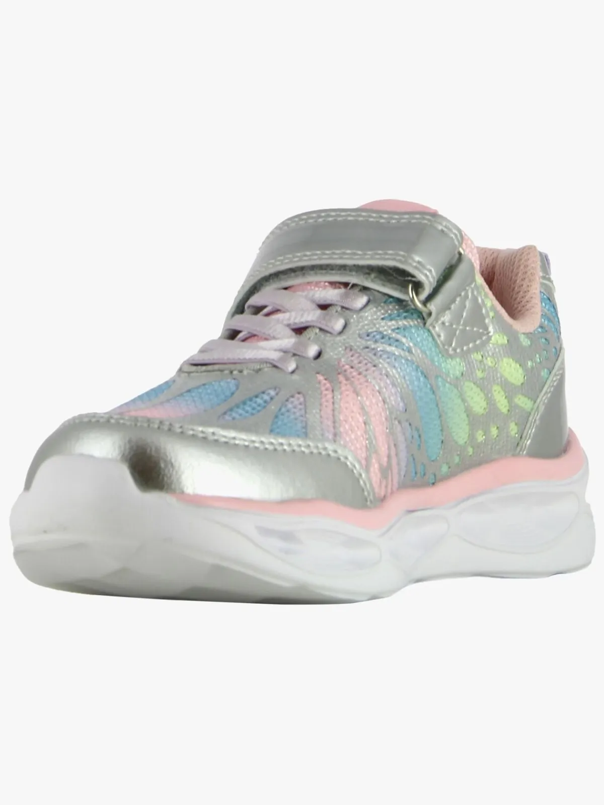Børn Leaf Sneakers-Malmen Blinkende Sneakers, Silver