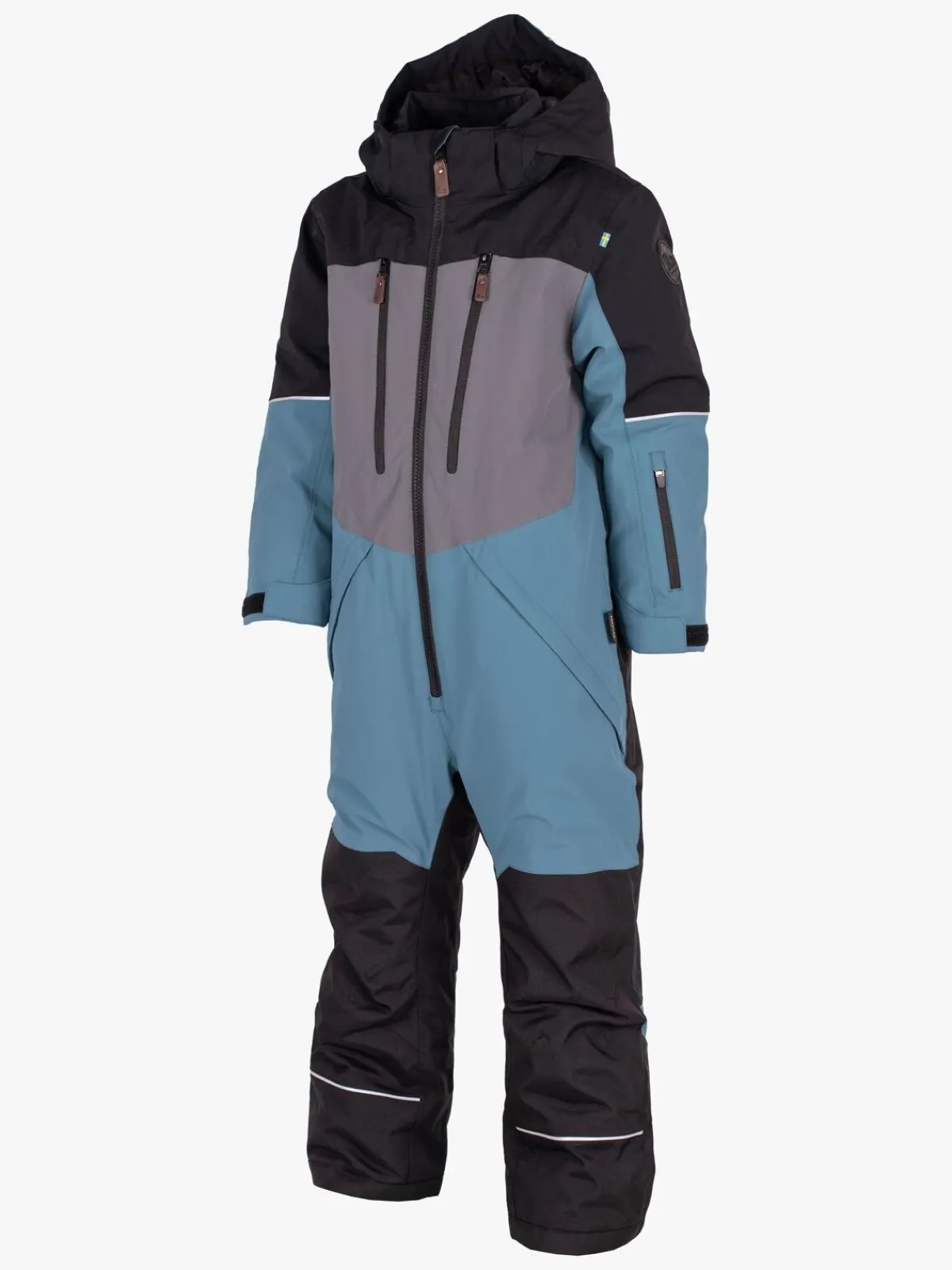 Børn Lindberg Overtøj-Alpine Flyverdragt, Black/Turquiose