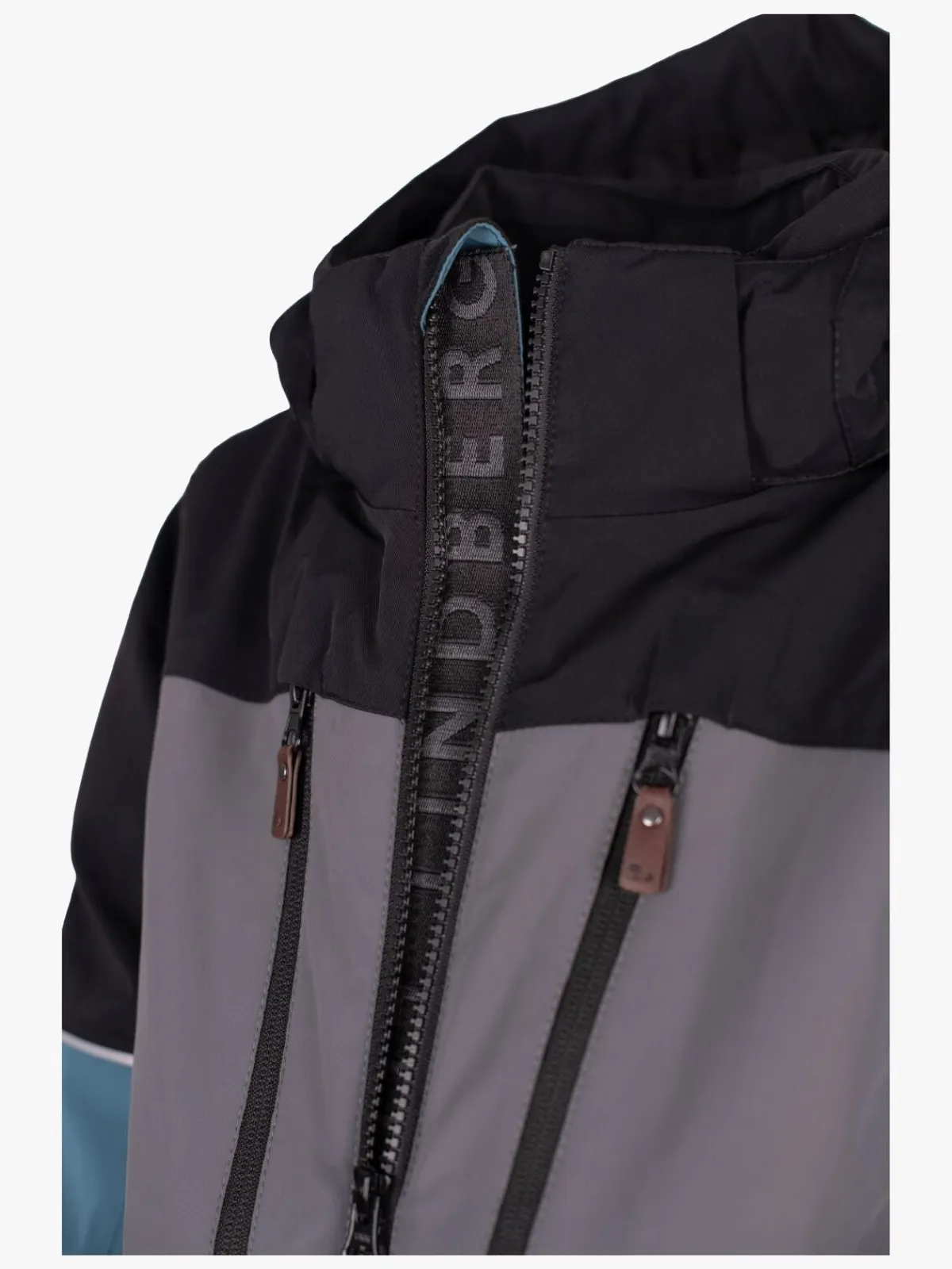 Børn Lindberg Overtøj-Alpine Flyverdragt, Black/Turquiose