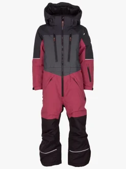 Børn Lindberg Overtøj-Alpine Flyverdragt, Black/Cerise