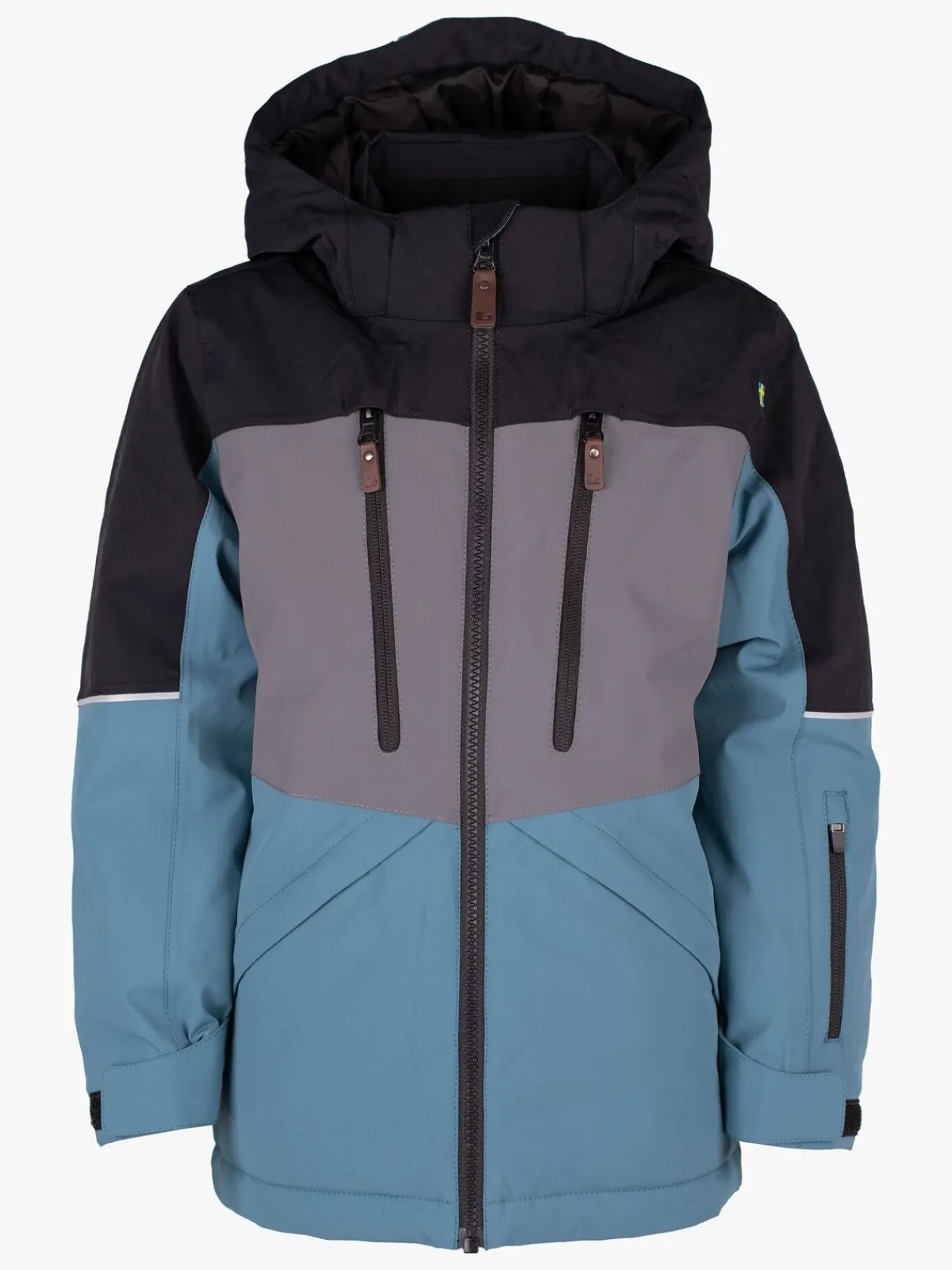 Børn Lindberg Vintertøj-Alpine Vinterjakke, Black/Turquiose