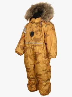 Børn Lindberg Camo Babyflyverdragt, Yellow