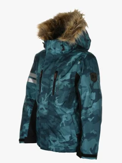 Børn Lindberg Vintertøj-Camo Vinterjakke, Lagoon