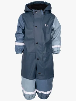 Børn Lindberg Fagerhult Foret Regndragt, Iron Blue/Blue