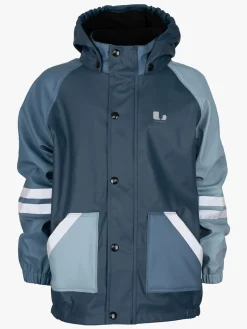Børn Lindberg Fagerhult Foret Regnsæt, Iron Blue/Blue