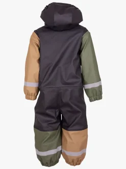 Børn Lindberg Fagerhult Foret Regndragt, Anthracite/Green