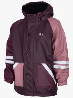 Børn Lindberg Fagerhult Foret Regnsæt, Plum/Dry Rose