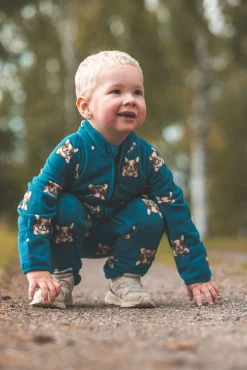 Børn Lindberg Luleå Fleecedragt, Dark Teal
