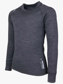 Børn Lindberg Merino Skiundertøj JR Merinomix, Black Melange