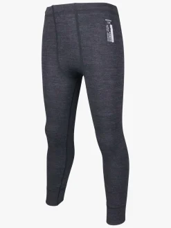 Børn Lindberg Merino Skiundertøj JR Merinomix, Black Melange