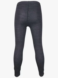 Børn Lindberg Merino Skiundertøj JR Merinomix, Black Melange