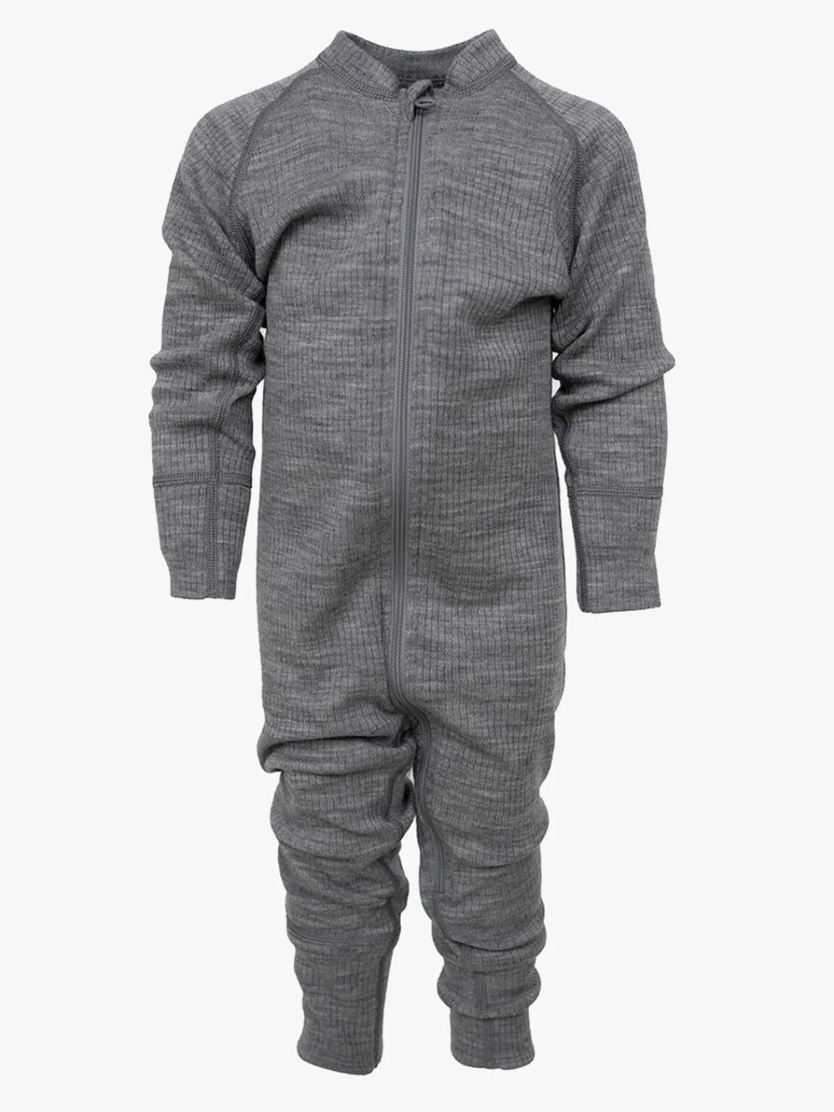 Undertøj|Uldtøj|Lindberg Rib Merino Termoundertøjs-heldragt Merinould, Grey Melange Grå