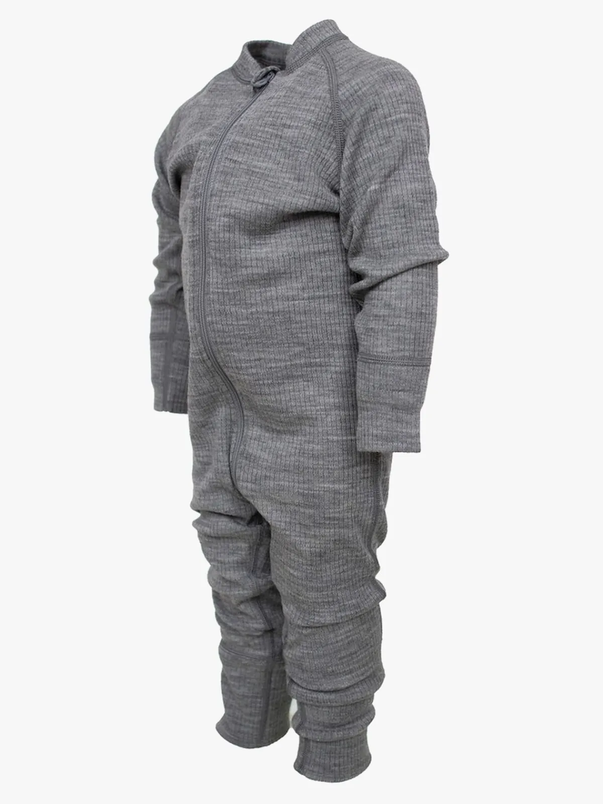 Undertøj|Uldtøj|Lindberg Rib Merino Termoundertøjs-heldragt Merinould, Grey Melange Grå