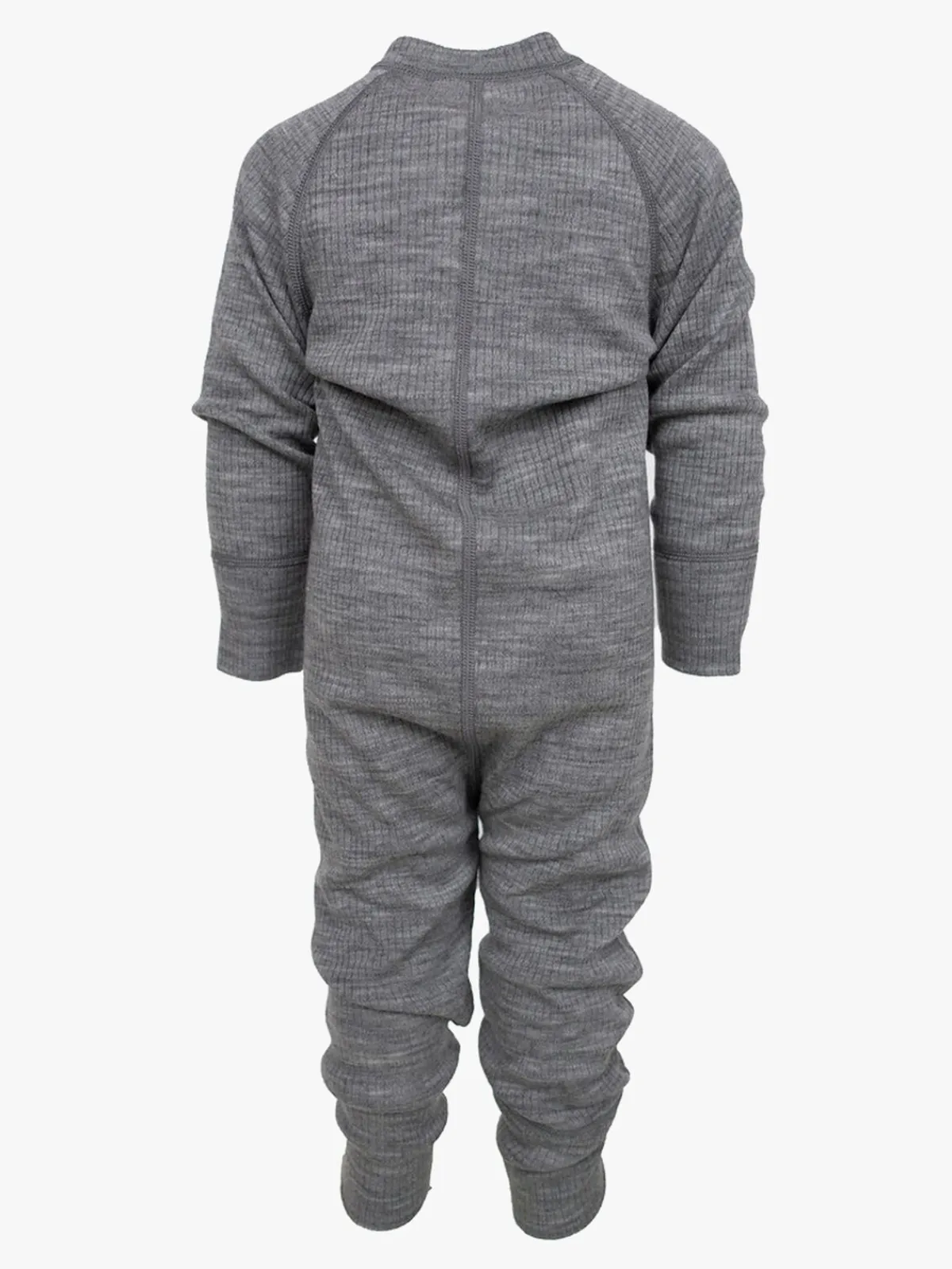 Undertøj|Uldtøj|Lindberg Rib Merino Termoundertøjs-heldragt Merinould, Grey Melange Grå
