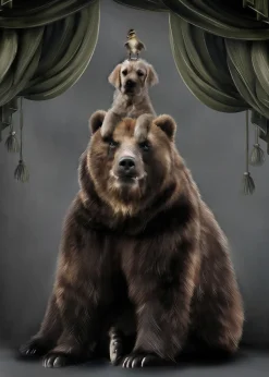 Børn LinnWold Interiør-Linn Wold Plakat 70x100 Teddy & buds