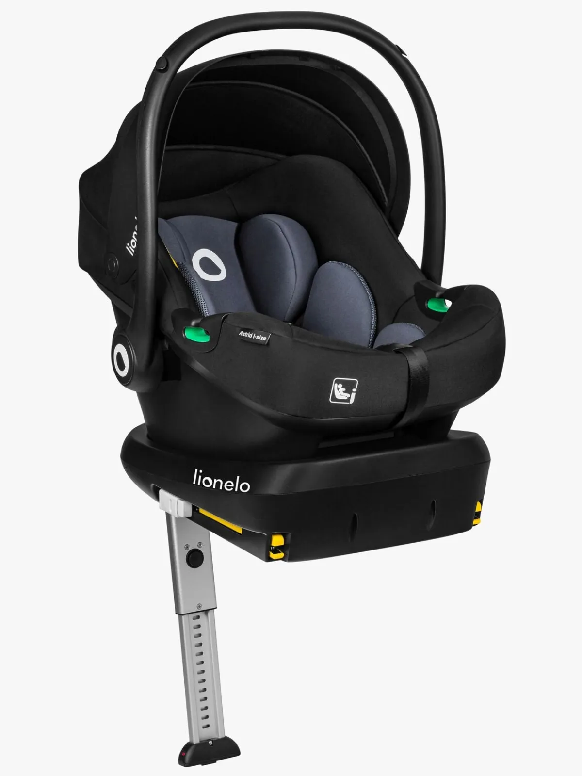 Autostole 0-13 Kg|Lionelo Astrid i-Size Autostol inkl. Base, Black/Grey