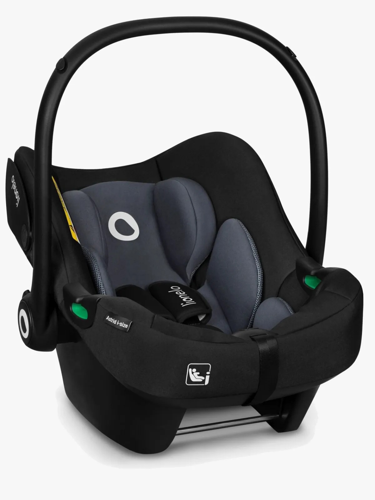 Autostole 0-13 Kg|Lionelo Astrid i-Size Autostol inkl. Base, Black/Grey