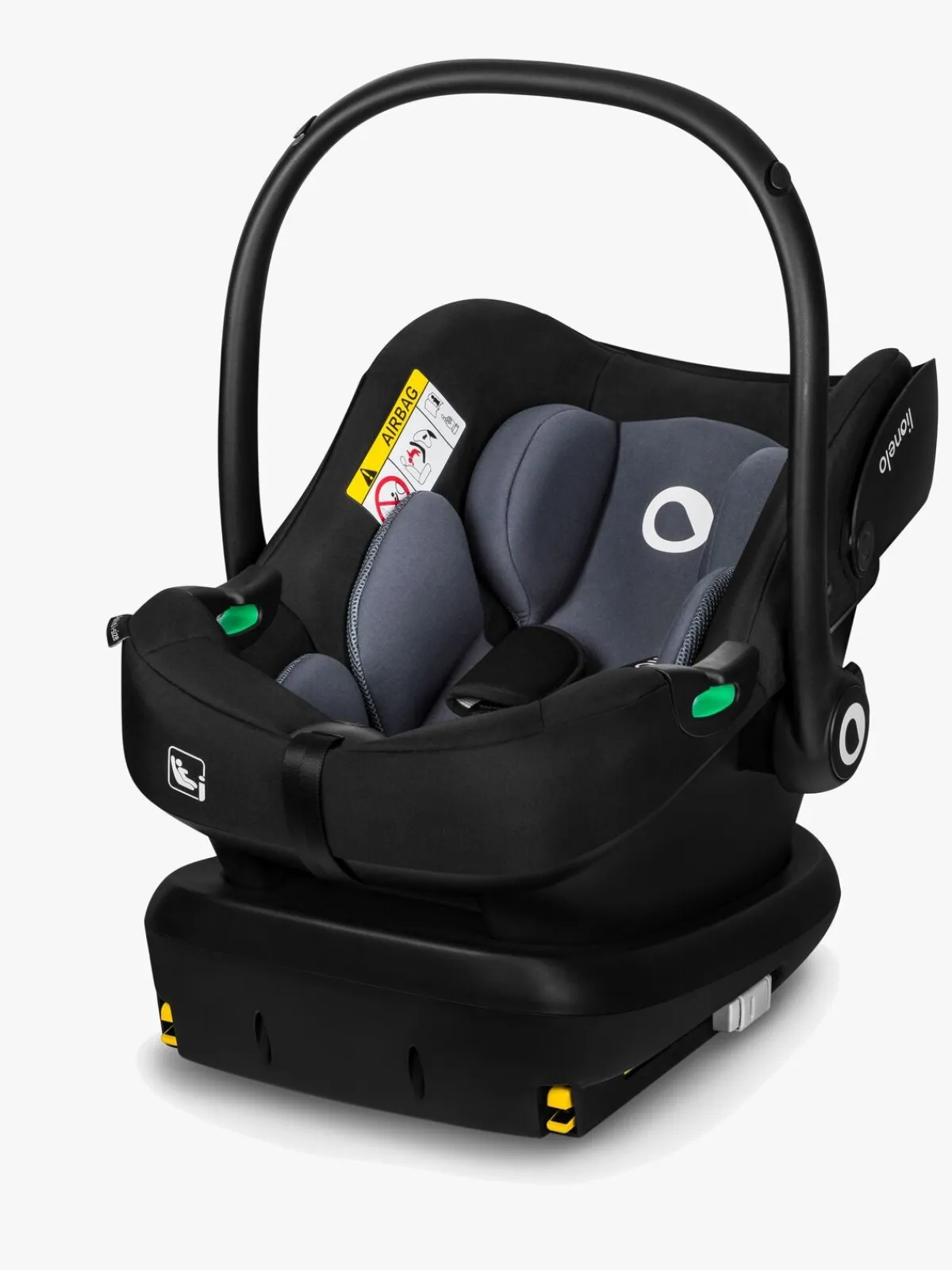 Autostole 0-13 Kg|Lionelo Astrid i-Size Autostol inkl. Base, Black/Grey