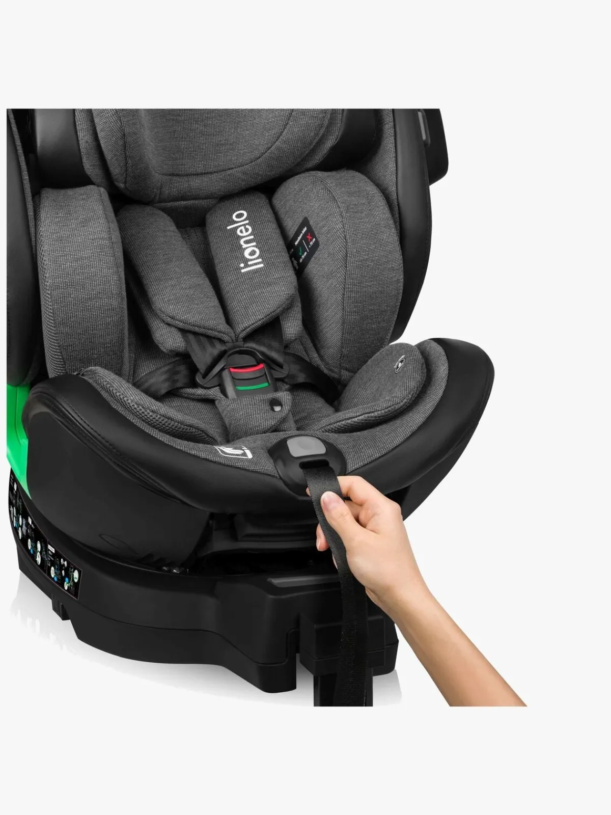 Lionelo Harmony i-Size Autostol, Grey Graphite Leather