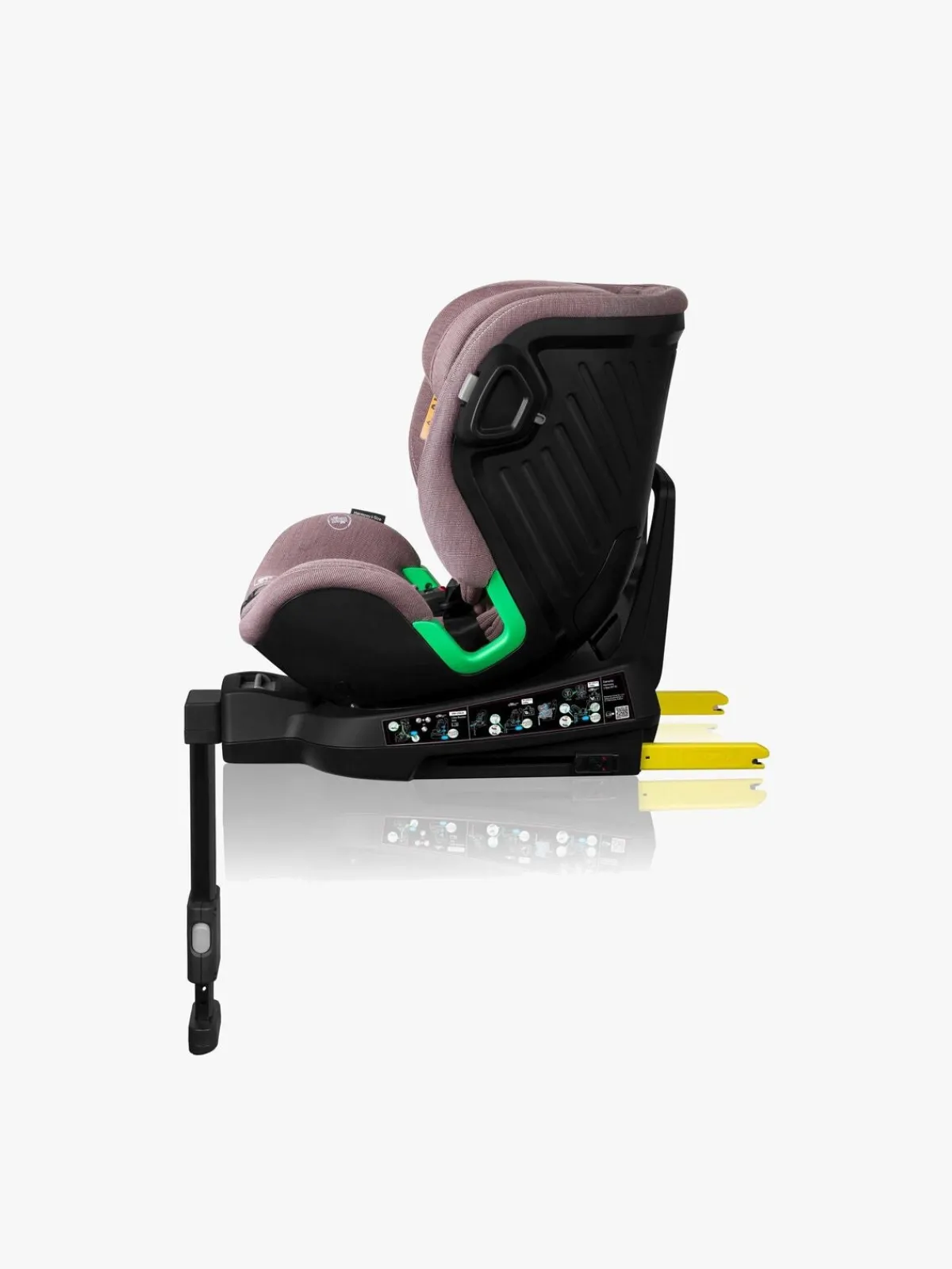 Autostole 9-36 Kg|Lionelo Harmony i-Size Autostol, Pink Mauve Bamboo Lyserød