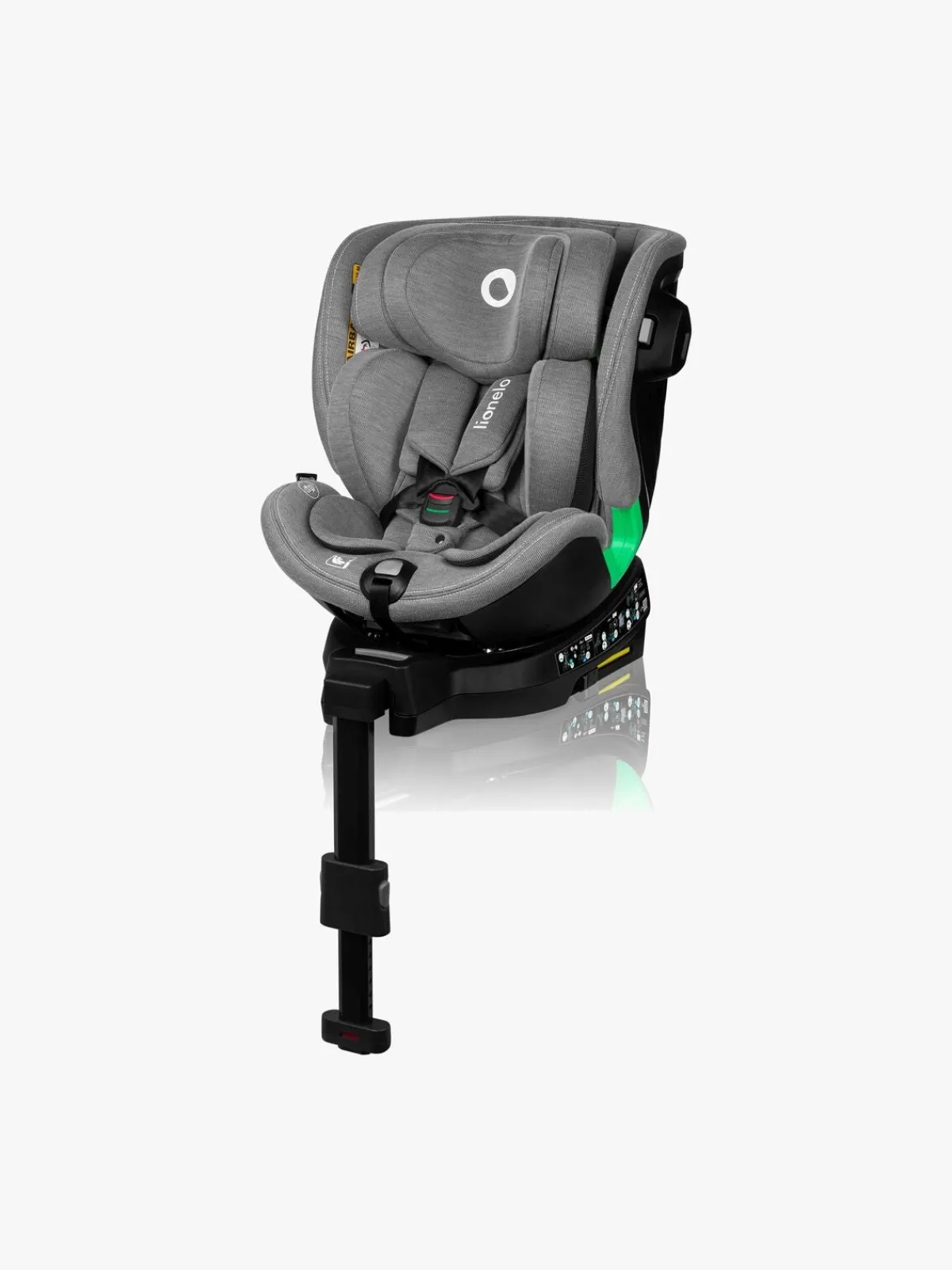 Autostole 9-36 Kg|Lionelo Harmony i-Size Autostol, Grey Concrete Bamboo Grå