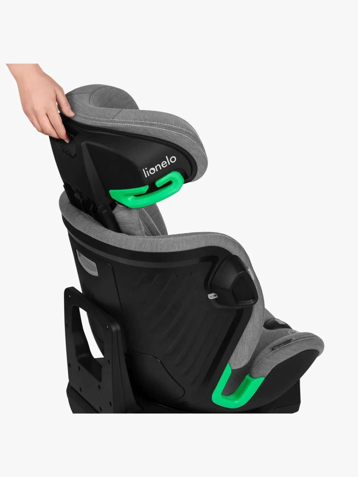 Autostole 9-36 Kg|Lionelo Harmony i-Size Autostol, Grey Concrete Bamboo Grå