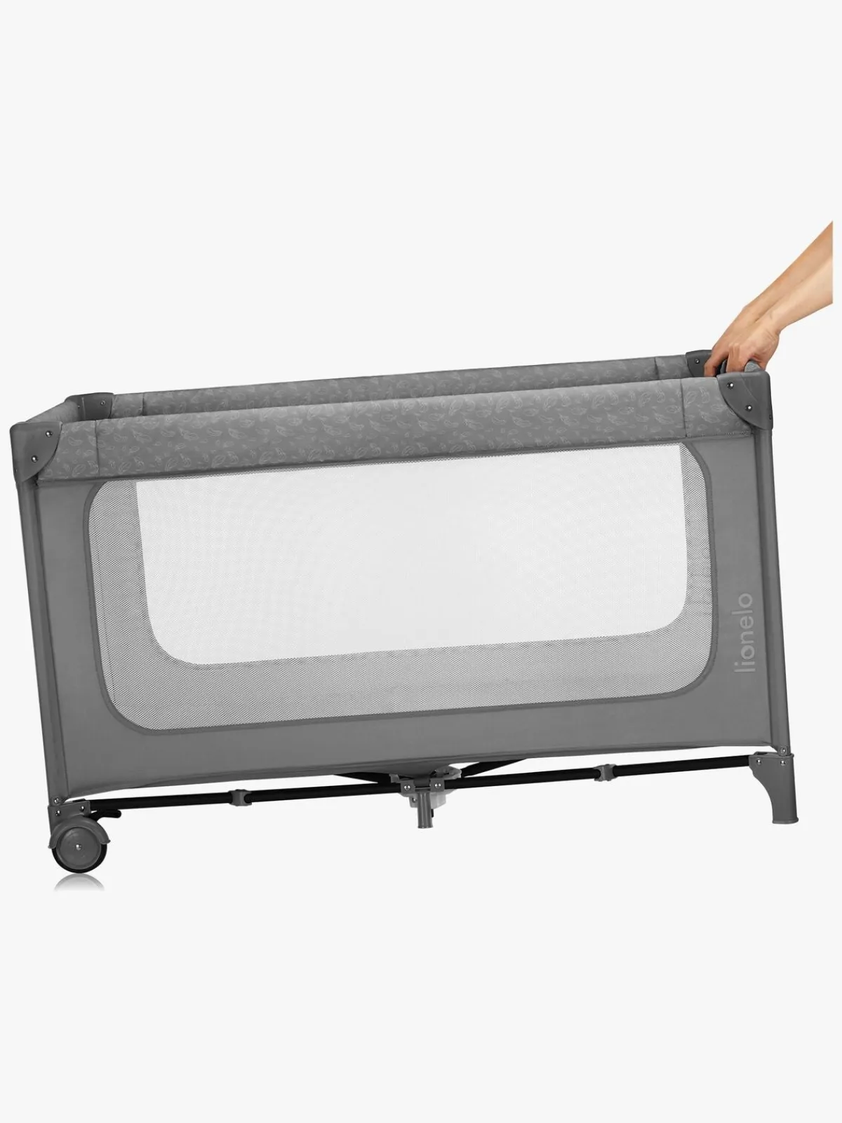 Børn Lionelo Børnesenge & Tilbehør-JASMIN EASY FOLD Weekendseng, Grey Stone
