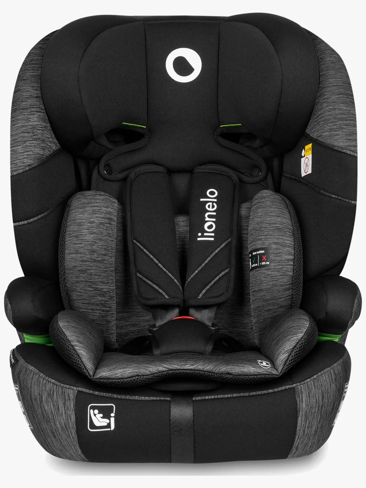 Lionelo Autostole 9-36 Kg-LEVI ONE i-Size Autostol, Black Grey