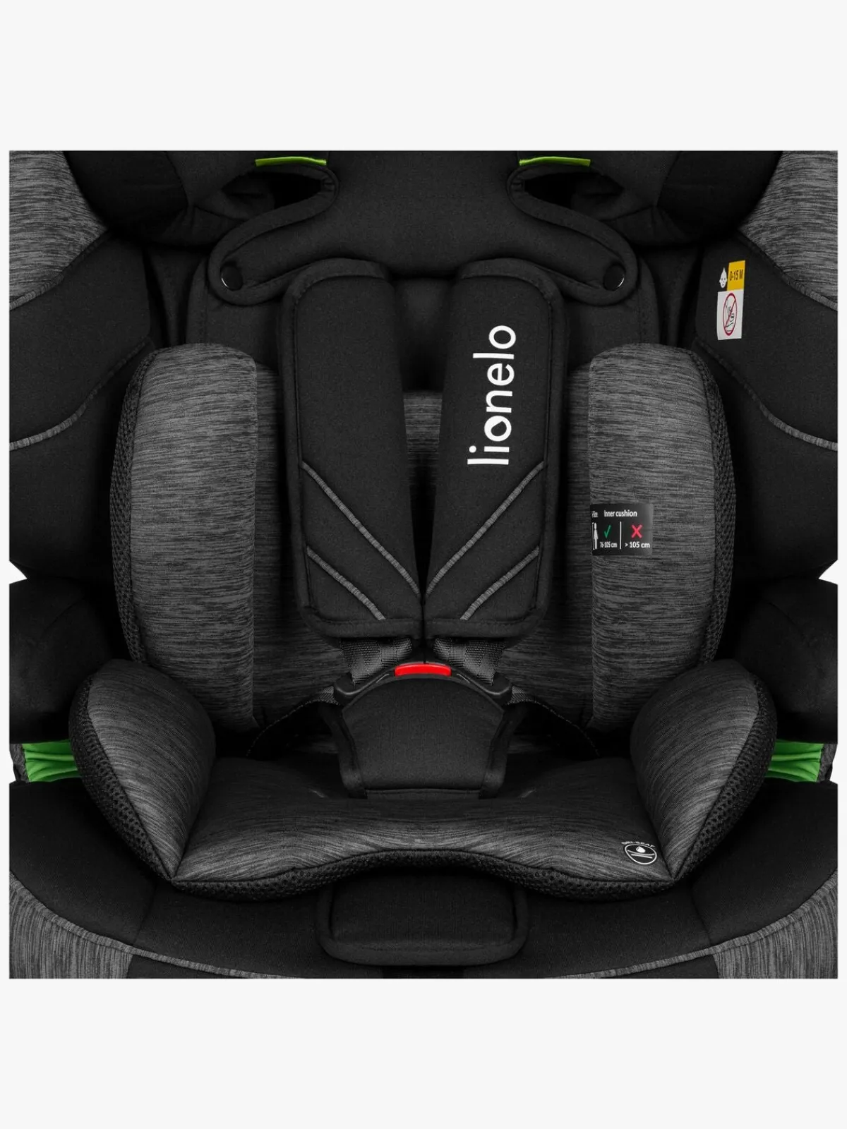 Lionelo Autostole 9-36 Kg-LEVI ONE i-Size Autostol, Black Grey