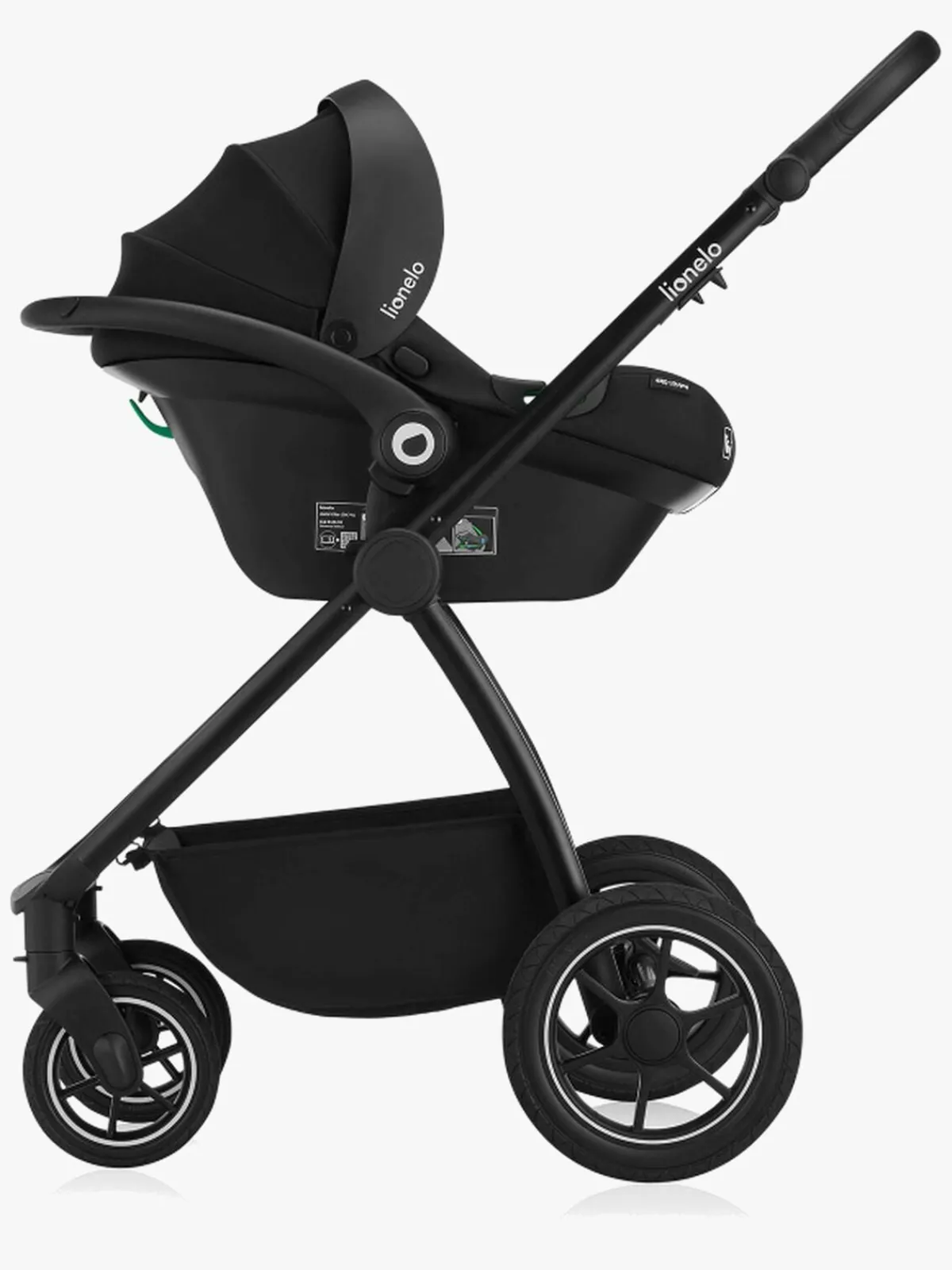 Lionelo Duo- & Kombivogne-Meril 3-in-1 Kombivogn, Black Onyx