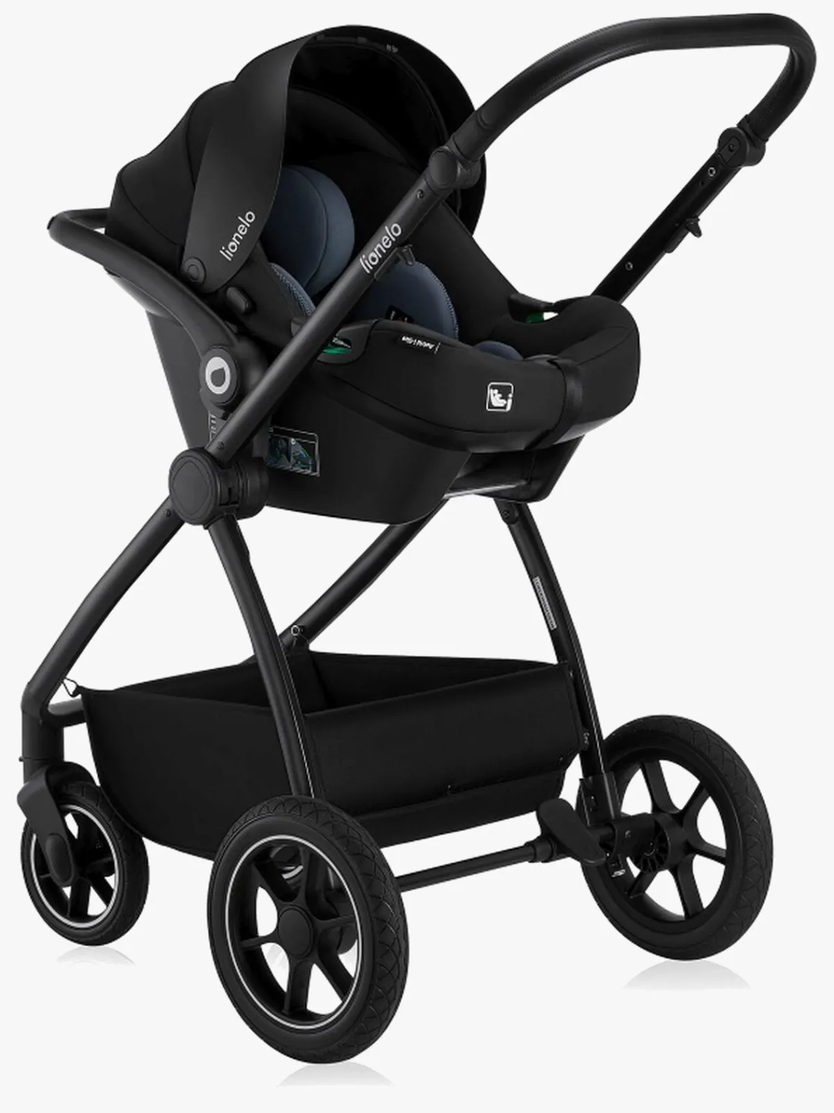 Lionelo Duo- & Kombivogne-Meril 3-in-1 Kombivogn, Black Onyx