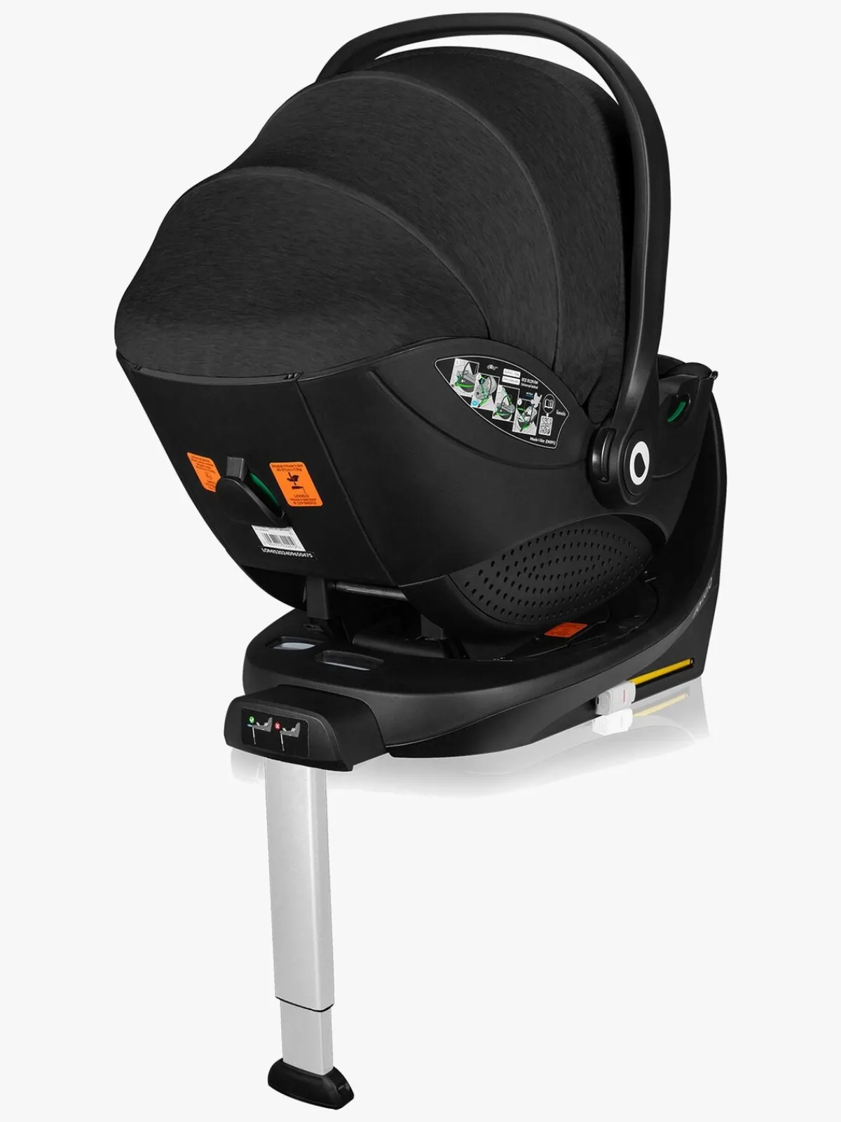 Lionelo Autostole 0-13 Kg-Moxie i-Size Autostol Baby inkl. Base, Black Carbon
