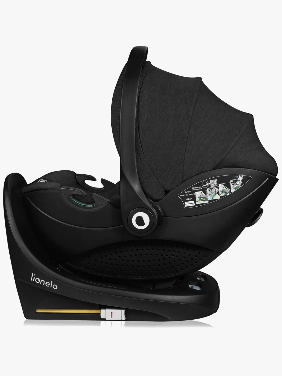 Lionelo Autostole 0-13 Kg-Moxie i-Size Autostol Baby inkl. Base, Black Carbon