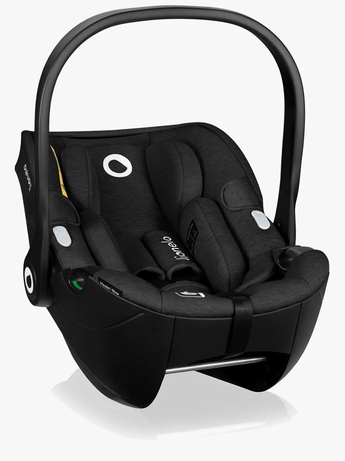 Lionelo Autostole 0-13 Kg-Moxie i-Size Autostol Baby inkl. Base, Black Carbon