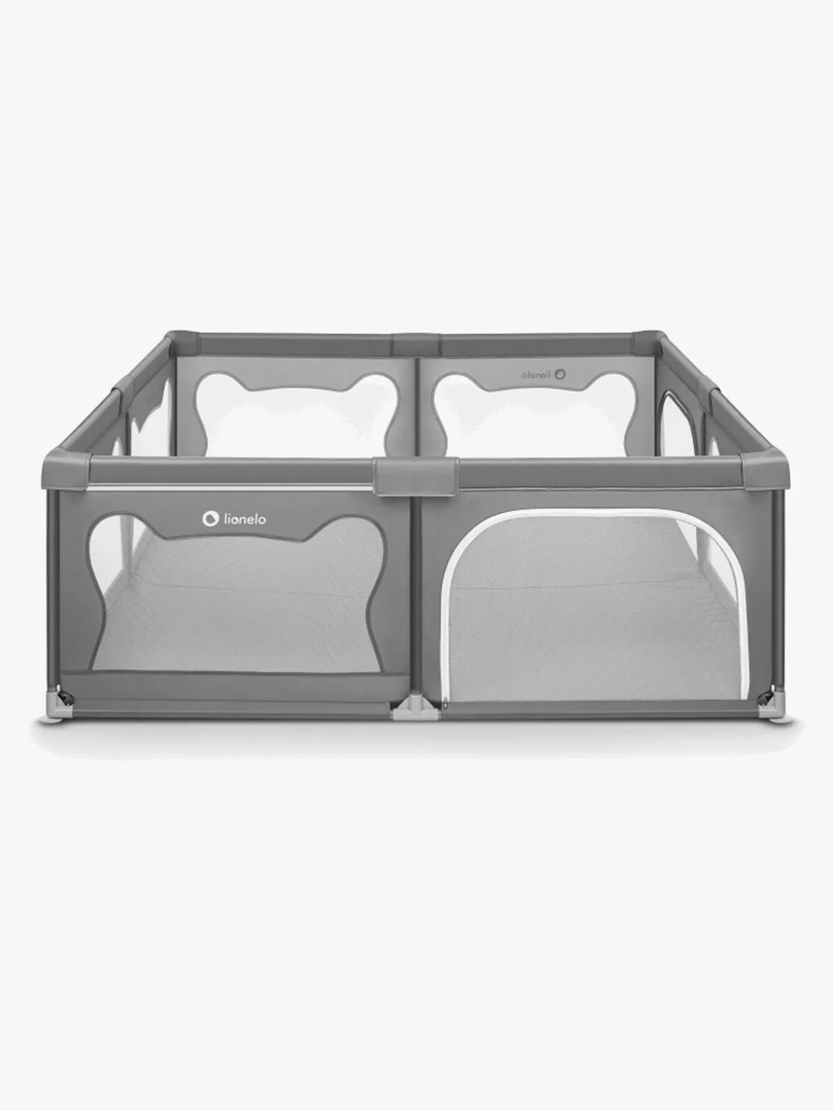 Lionelo Sikkerhed-WILLOW XL Kravlegård til Barn & Baby, Grey Concrete
