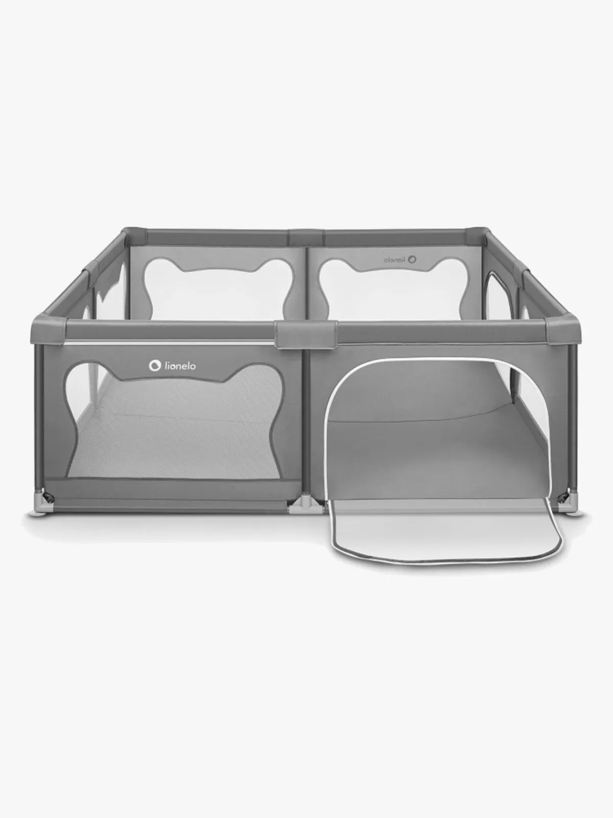 Lionelo Sikkerhed-WILLOW XL Kravlegård til Barn & Baby, Grey Concrete