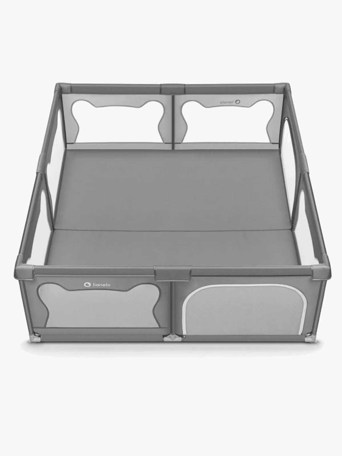 Lionelo Sikkerhed-WILLOW XL Kravlegård til Barn & Baby, Grey Concrete