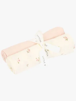 LittleDutch Stofbleer, Nusseklude & Babytæpper-Little Dutch Fairy Blossom & Blossom Tæpper/ Stofbleer i Musselin 2-pak, Hvid