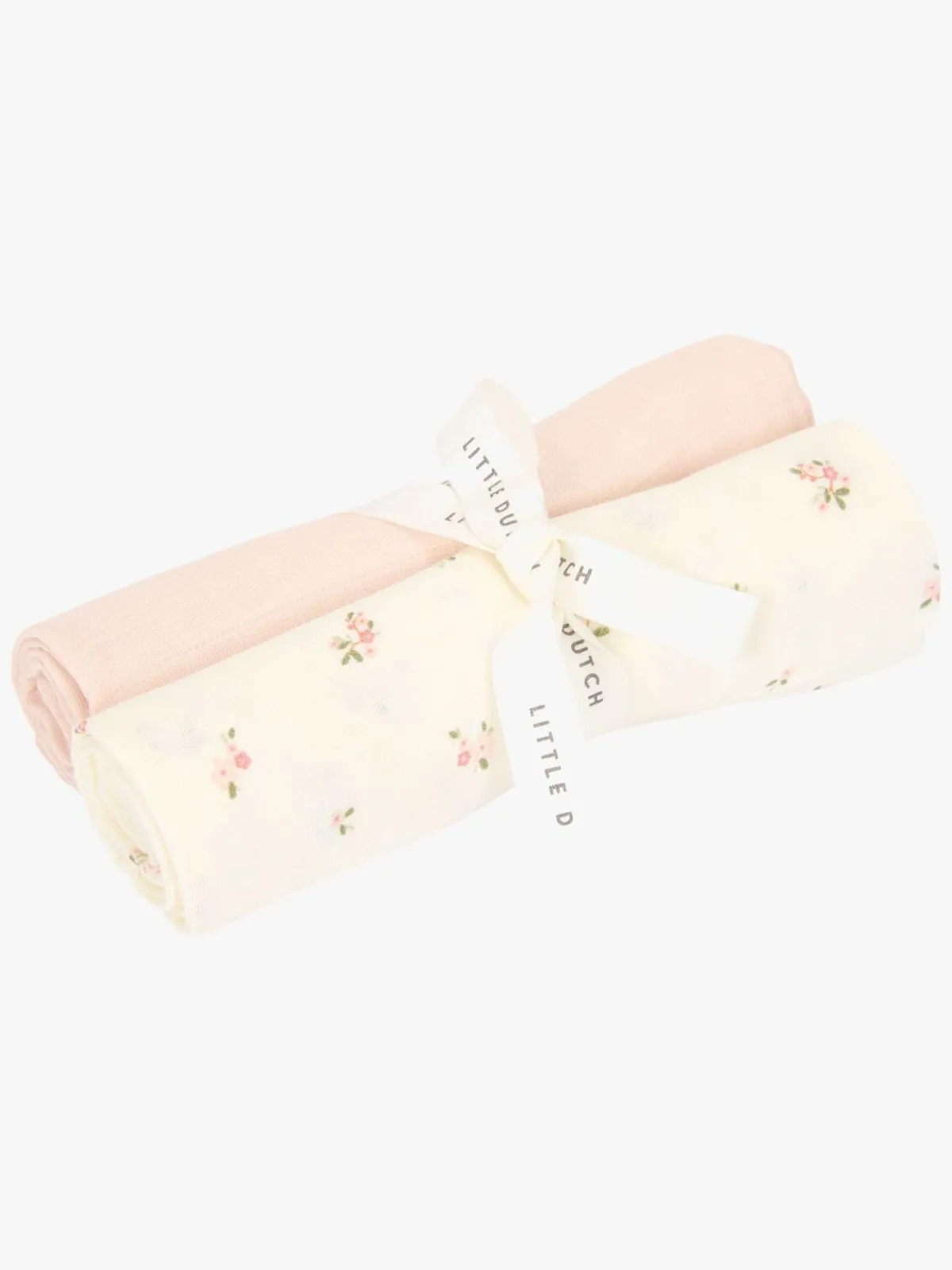 LittleDutch Stofbleer, Nusseklude & Babytæpper-Little Dutch Fairy Blossom & Blossom Tæpper/ Stofbleer i Musselin 2-pak, Hvid