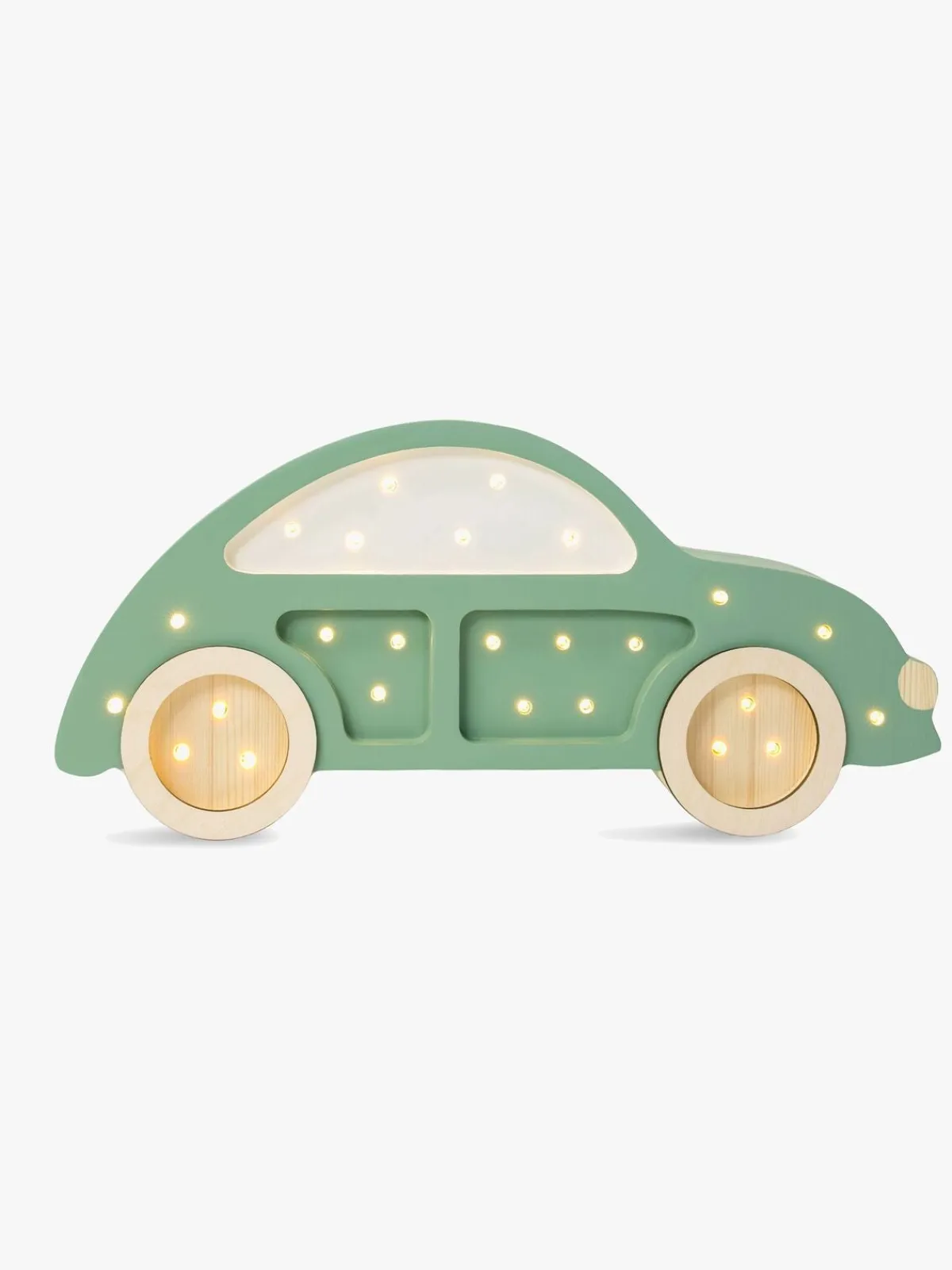 Børn LittleLights Lamper & Belysning-Little Lights Lampe Bil, Olive Leaf